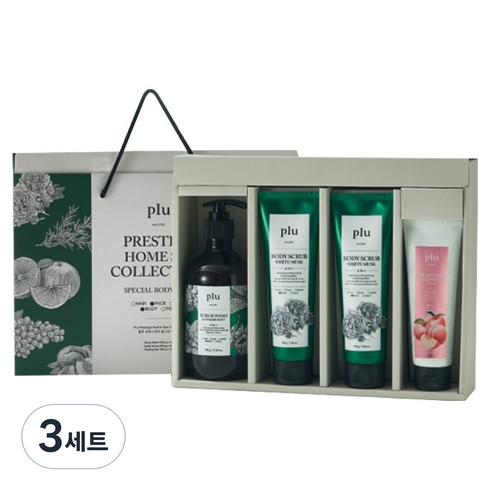 플루 프레스티지 홈스파 컬렉션 스크럽 200g x 2p + 바디워시 500g + 필링젤 100g 선물세트, 3세트
