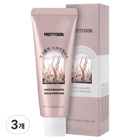 프리티스킨 로맨틱 고체향수 웜코튼, 35ml, 3개