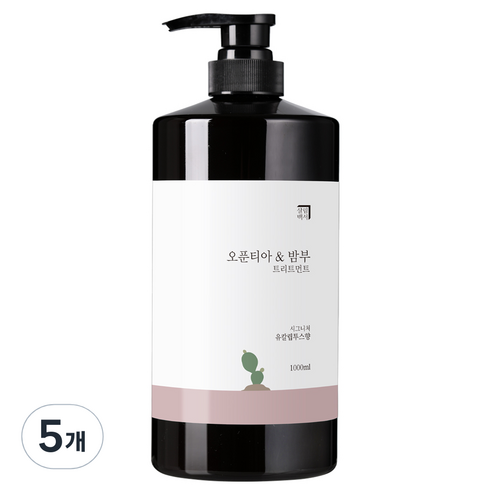 살림백서 오푼티아 & 밤부 헤어트리트먼트, 1L, 5개