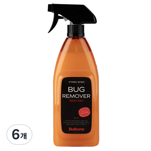불스원 330 버그 크리너 다목적 실외세정제, 600ml, 6개