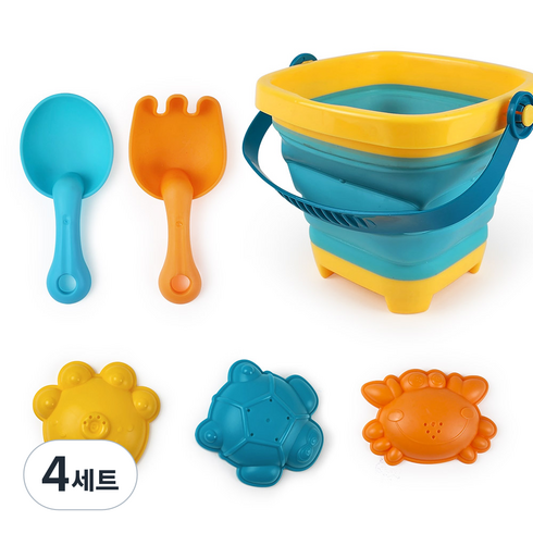 애들랜드 바다친구 모래놀이, 블루, 300g, 4세트