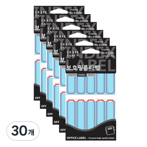 쁘띠팬시 보호 견출지 20-F222R, 13개입, 30개