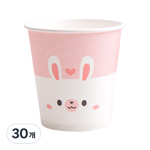 아이엔피 애니멀 토끼 종이컵 190ml, 100개입, 30개