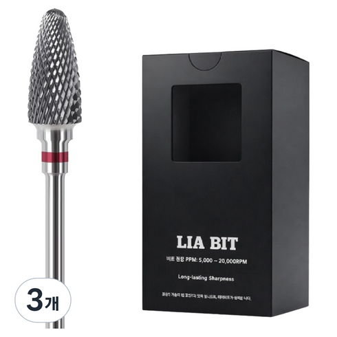BESSIE 리아비트 토네이도 M 네일비트, 3개, 실버