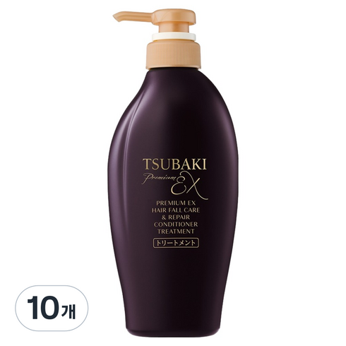 츠바키 프리미엄 EX 헤어폴케어 리페어 컨디셔너 트리트먼트 까멜리아향, 450ml, 10개