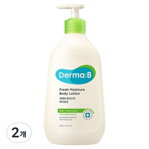 더마비 프레쉬 모이스처 바디로션, 400ml, 2개