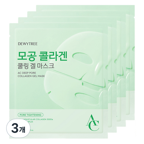 듀이트리 AC 딥 모공 콜라겐 겔 마스크팩, 4개입, 3개