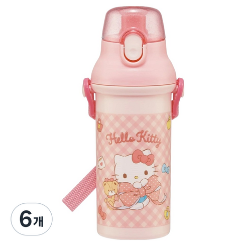 스케이터 PSB5SANAG 항균 다이렉트보틀, 480ml, 헬로키티25SS, 6개