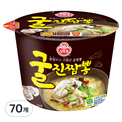 오뚜기 굴진짬뽕 용기 110g, 70개