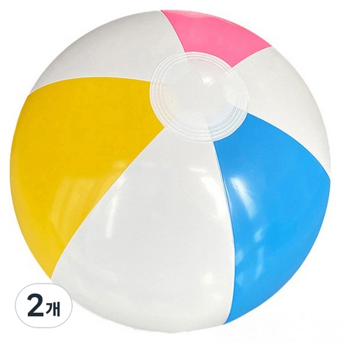 엠글로 비치볼 중형, 40cm, 멀티컬러, 2개