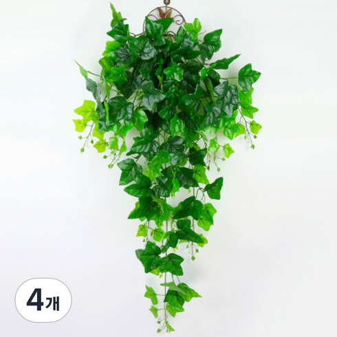 녹색 덩굴 장미 잎 조화 벽장식 도마뱀잎 100cm, 4개