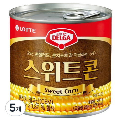 델가 스위트콘, 340g, 5개