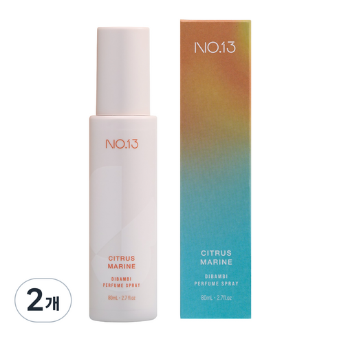 디밤비 퍼퓸 스프레이 섬유탈취제, 2개, 80ml, NO.13 시트러스마린