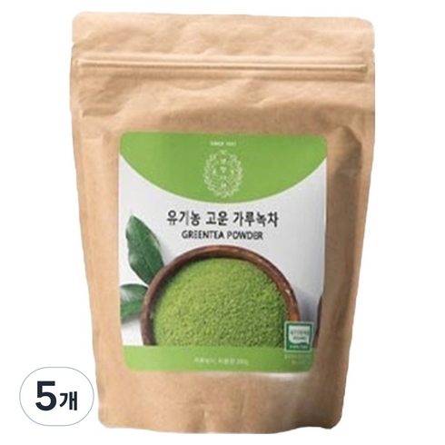 보향 유기농 고운 가루녹차 말차, 200g, 1개입, 5개