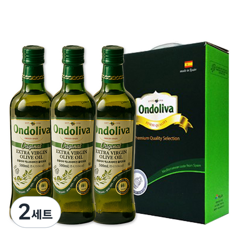 온돌리바 엑스트라버진 올리브유 500ml 3P, 2세트