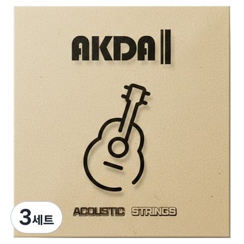 AKDA 90/10 초보자 입문용 브론즈 통기타줄, AKDA ACUSTIC STRING 1253, 살구색, 3세트