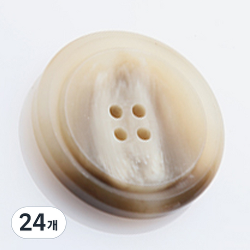 HR빅버튼 도시바 단추 35mm, 아이보리, 24개