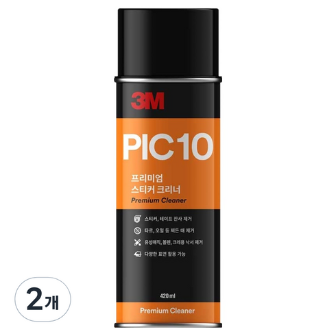 쓰리엠 PIC10 프리미엄 스티커 크리너 420ml, 2개