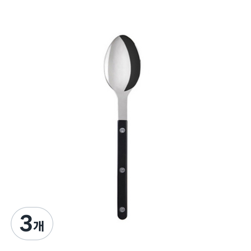 사브르 비스트로 샤이니 디너스푼 21.5cm, 블랙, 3개