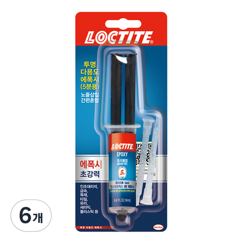 록타이트 인스턴트 믹스 에폭시 14ml, 6개