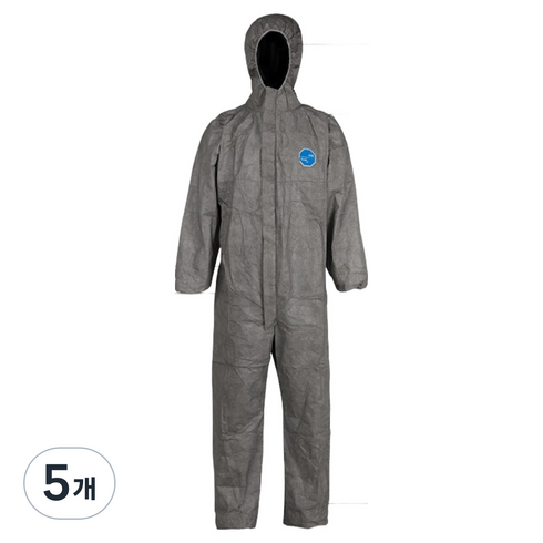 듀폰 전신 보호복 TYVEK 500, 그레이, 5개