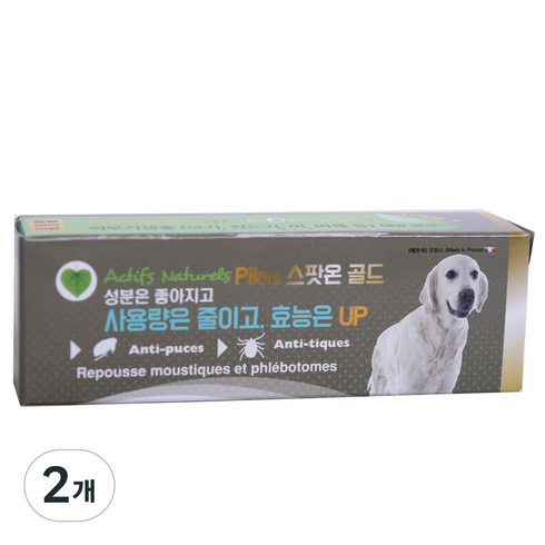 필루 네츄럴 스팟온 골드 진드기 제거용품 대형견, 3ml, 2개