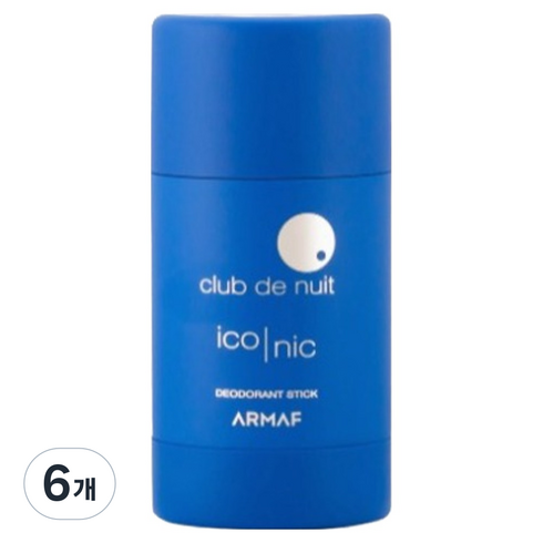 알마프 클럽 드 누잇 아이코닉 데오드란트 스틱, 75g, 6개