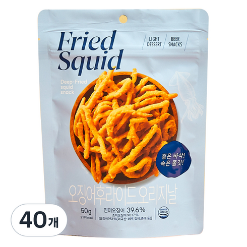 모던하우스 오징어 후라이드 오리지날맛, 50g, 40개