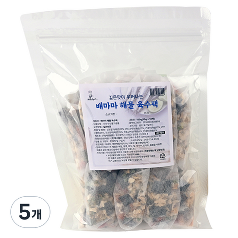 배마마 해물 육수팩 10p, 150g, 5개