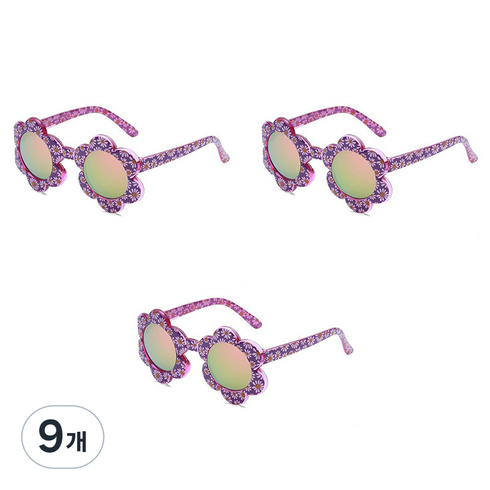 알로데 미니 해바라기 액세서리 안경, TYPE07퍼플꽃A, 9개