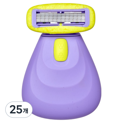 마켓링 여성용 휴대 제모기 퍼플, 25개, 1개입