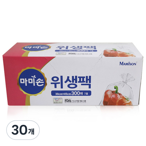 마미손 위생팩 7호 대형, 대(L), 300개입, 30개