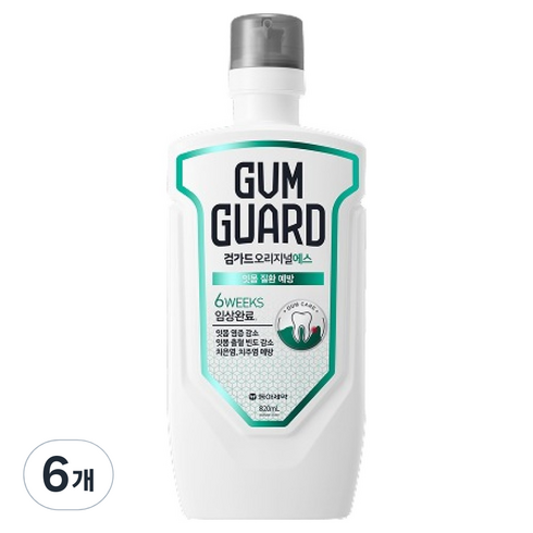 검가드 동아제약 오리지널 에스 가그린, 820ml, 6개