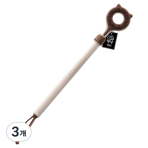 멍냥 반려동물 접이식 멀티 양면 마사지 빗 장난감, 브라운, 3개