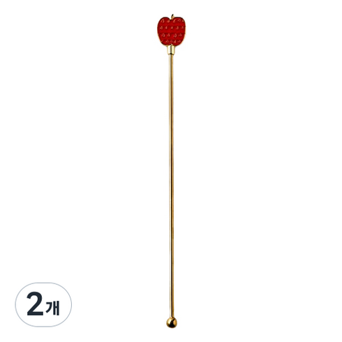 모던하우스 썸머마켓 스테인레스 머들러스틱 20cm, 애플, 2개