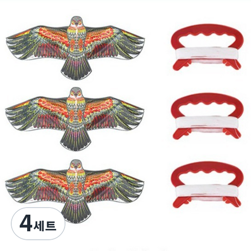 연날리기 독수리연 3p + 얼레 3p B세트 W99002Z, 4세트
