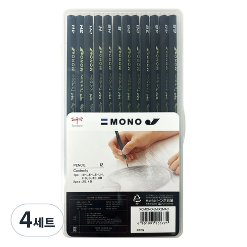 톰보우 MONO J 연필 12종 세트, 4세트