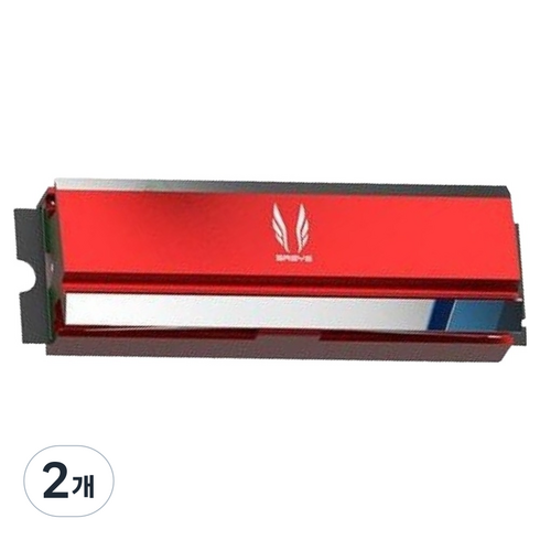 쓰리알시스템 빙하7 PLUS M.2 SSD 방열판 RED, 레드, 2개