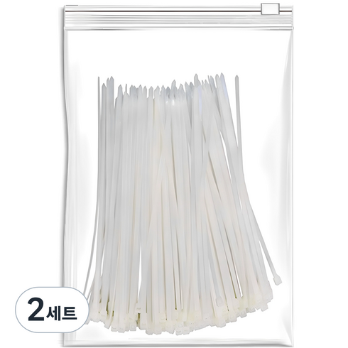 엔더 플렉시블 케이블 타이, 2세트, 화이트