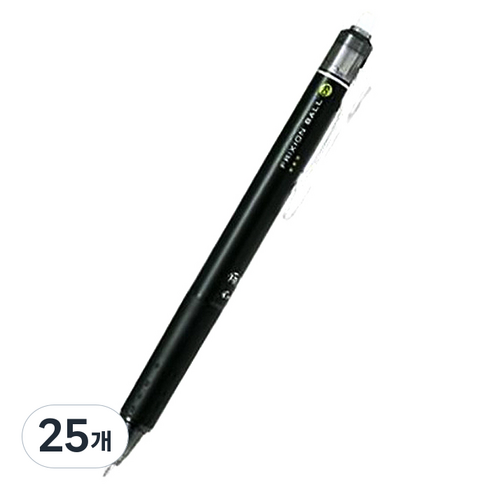 파이롯트 프릭션 지워지는 볼펜 0.5mm, 블랙, 25개
