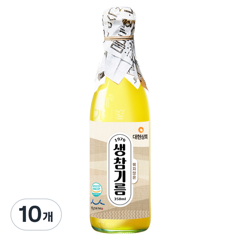 대현상회 볶지않은 생참기름, 10개, 350ml