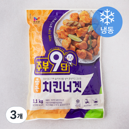 목우촌 골든 치킨너겟 (냉동), 1.1kg, 3개