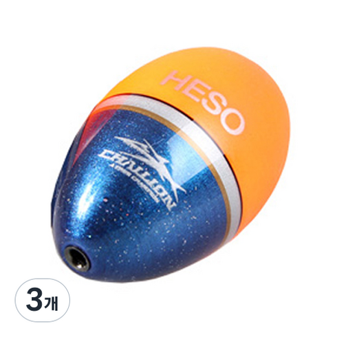 챌리온 와기 헤소 낚시 구멍찌 CFL-17 0호, 혼합색상, 3개