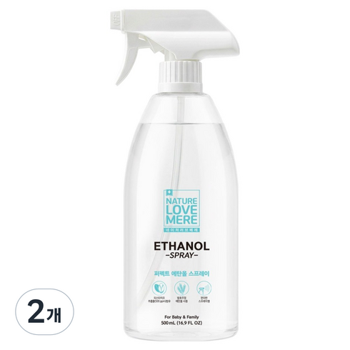 네이쳐러브메레 퍼펙트 에탄올 스프레이, 2개, 500ml