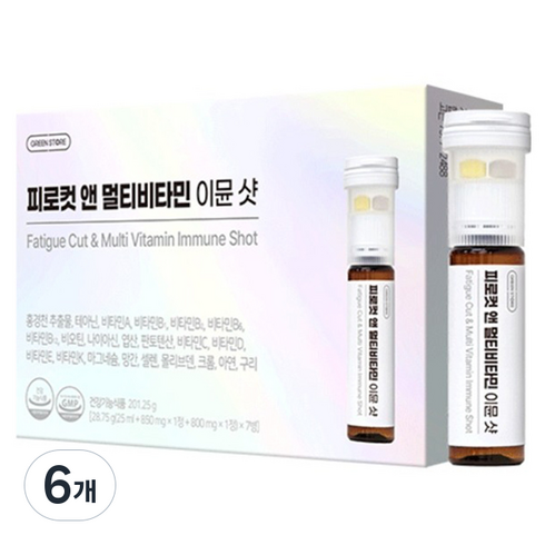 그린스토어 피로컷 앤 멀티비타민 이뮨샷 201.25g, 7회분, 6개
