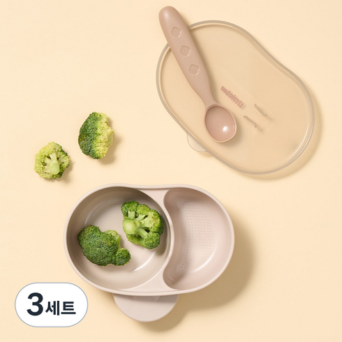락앤락 리틀럽 휴대용 식기 & 스푼 세트, 아이보리, 3세트