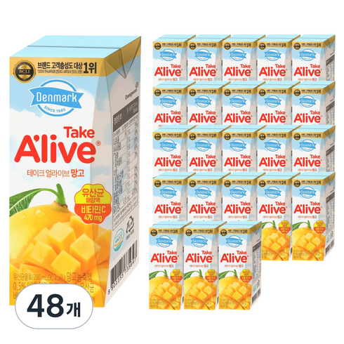테이크얼라이브 망고 멸균, 200ml, 48개