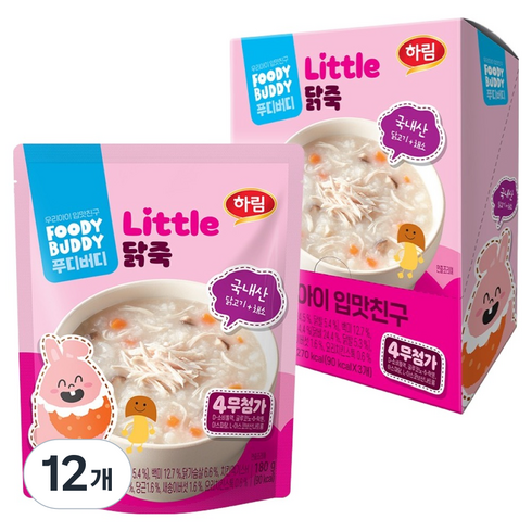 푸디버디 닭죽, 180g, 12개, 닭맛