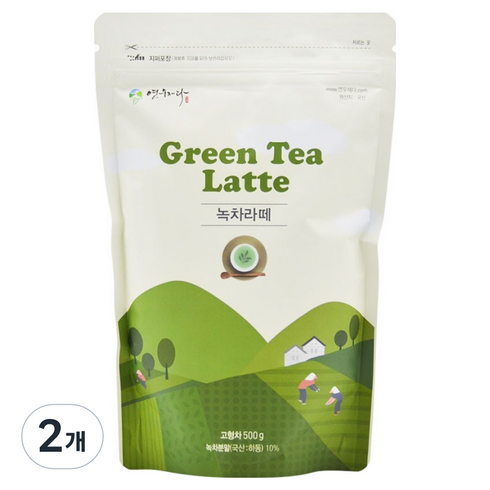 연우제다 녹차 라떼, 500g, 2개, 1개입