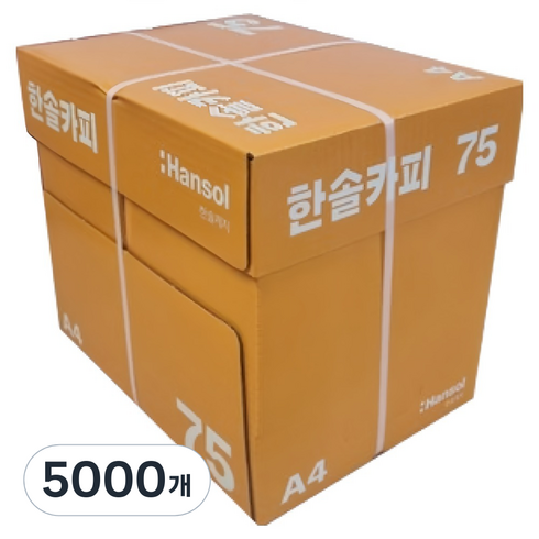 한솔카피 복사용지 75g, A4, 5000매